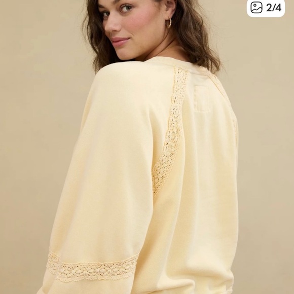 aerie Sweaters - Aerie NWT Crochet Lace Sweatshirt